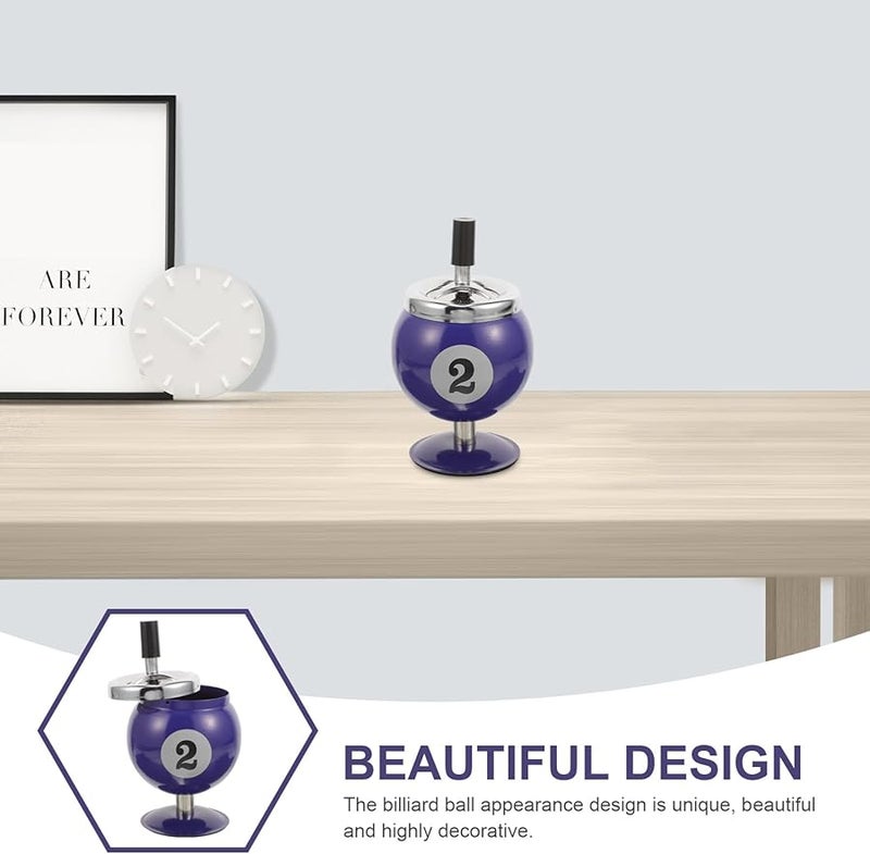 صينية تلقائية لإطفاء السجائر مقاومة للرياح مع غطاء للمنزل ومكتب الطاولة - Image 3